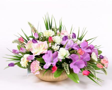 centro de mesa com flores